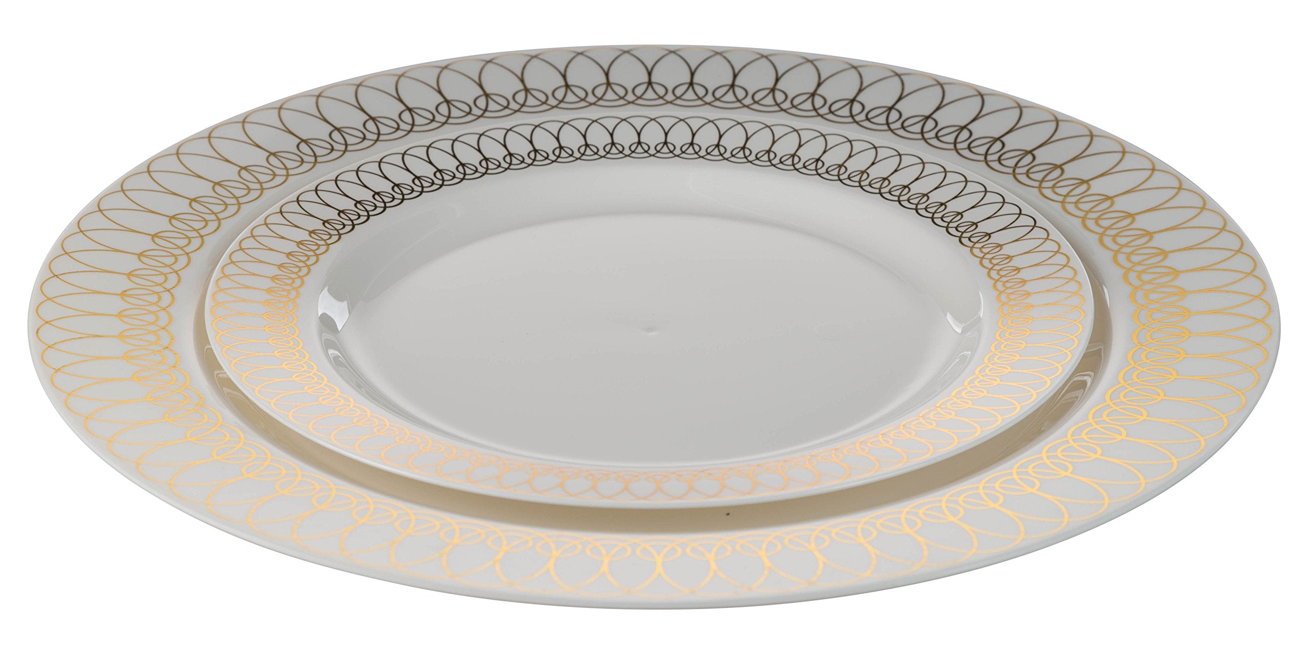 7.5 In. Gold Ovals Design Plates | 10 Count