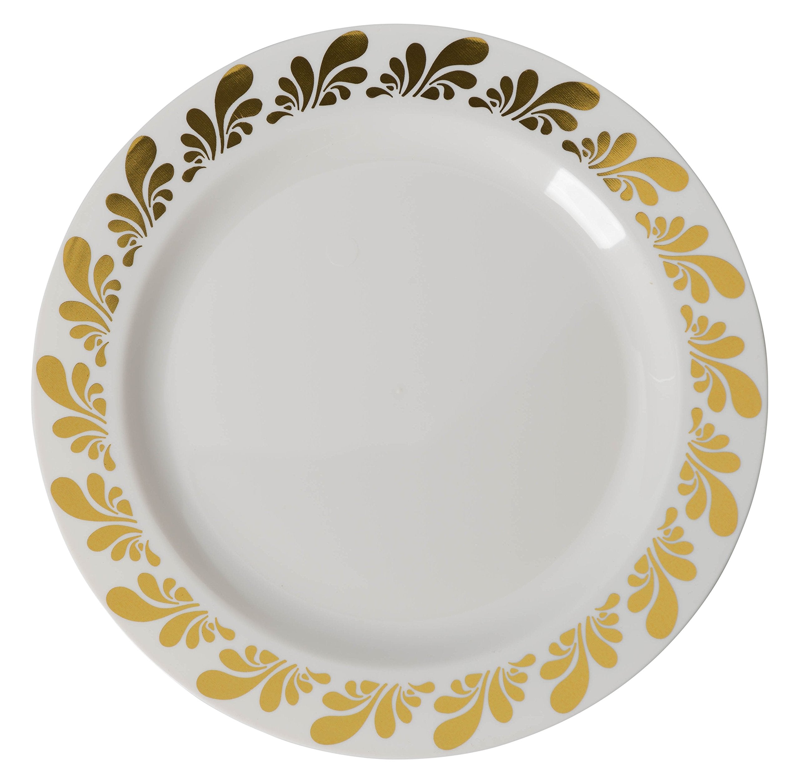 7.5 In. Gold Splash Design Plates | 10 Count
