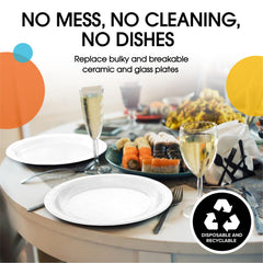 7 In. White Paper Plates | Case of 1000