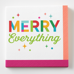 Merry Everything Christmas Beverage Napkins, 2-Ply, 16-Pack