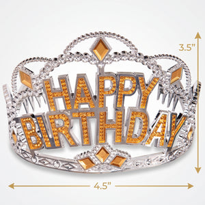 Glittering Gold Happy Birthday Tiara