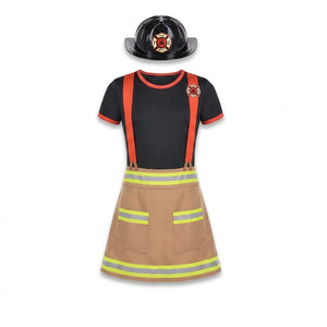 Wild Firefighter Halloween Costume For Girls - Child L