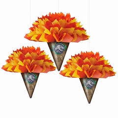 Jurassic World T-Rex Torch Pom Pom Hanging Decorations - 3 Pack