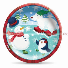 Festive Holiday Fun Paper Plates - 6.75" Round