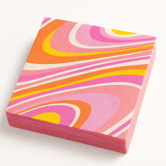 Vibrant Summer Throwback Lunch Napkins - 40 Count