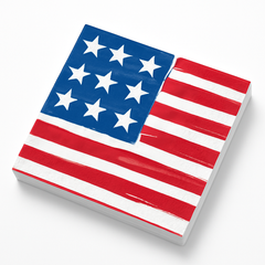 Painted Patriotic Luncheon Napkins