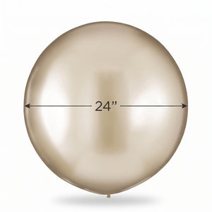 Luxurious Gold Metallic 24" Latex Balloons - 4 Pack
