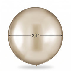Luxurious Gold Metallic 24" Latex Balloons - 4 Pack