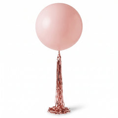 Elegant Rose Gold Latex Balloon with Tassel - 24 Inch