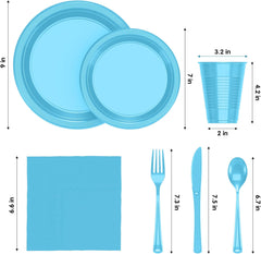 350 Solid Color Tableware Combo - Light Blue