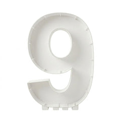 White Number "9" Balloon Mosaic Frame Kit | 33"