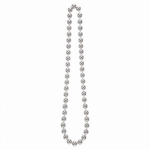 Silver Metallic Bead Necklace - 30" Party Accessory