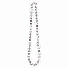 Silver Metallic Bead Necklace - 30" Party Accessory