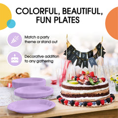 9 In. Lavender Plastic Plates | 100 Count
