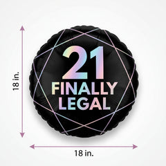 "Finally 21" Milestone Birthday Foil Balloon