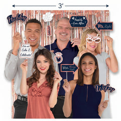 Navy Love Wedding Photo Booth Kit with Props