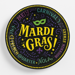 Mardi Gras Masquerade 7" Paper Plates - Vibrant Printed Design