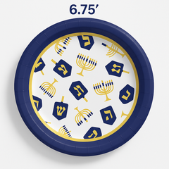 6.75" Hanukkah Celebration Paper Plates