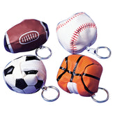 Sports Pouch Keychains - 12 Count