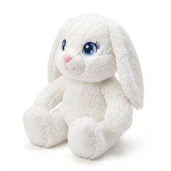 Charming White Plush Bunny - 9.5" Easter Decor