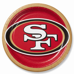 San Francisco 49ers 9" Round Paper Plates