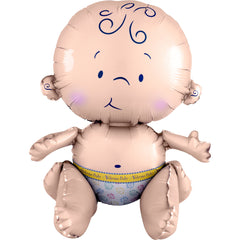 Adorable Sitting Baby Foil Balloon - Perfect for Celebrations