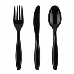 Black Assorted Cutlery Set - 7.5 in. - 24 Count