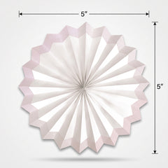 Elegant White Paper Parasol Fan Decoration