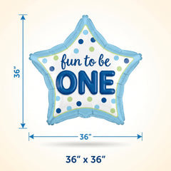 Fun to Be One Boy Foil Deluxe Balloon