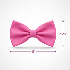 Bright Pink Bow Tie Costume Accessory