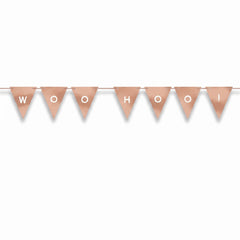 Custom Rose Gold Pennant Banner with Letter Stickers