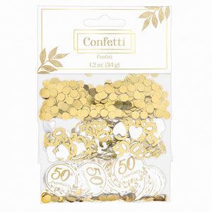 Golden 50th Anniversary Confetti Value Pack - 1.2 oz
