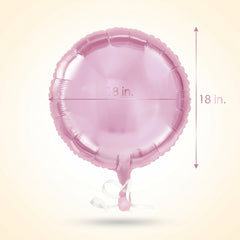 New Pink Metallic Round Foil Balloon - 18 Inch