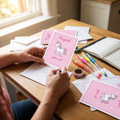 Magical Unicorn Birthday Invitation Cards