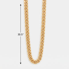 Old School Gold Link Chain Necklace - 30.5 Inch Costume Accessory