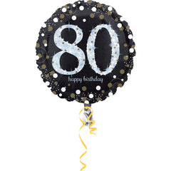 Sparkling 80th Birthday Foil Balloon - 18 Inch
