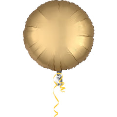 Elegant Satin Gold Circular Foil Balloon - 18 Inch