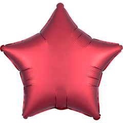Satin Sangria Star Foil Balloon - 18-inch