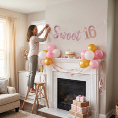 Sweet 16 Sequin Banner Decoration