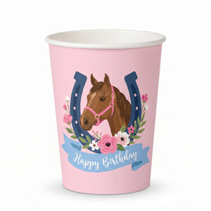 Saddle Up Western Birthday Paper Cups, 9 oz, 8 Pack