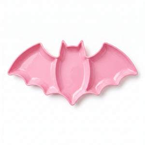 Pastel Pink Bat Platter - Halloween Serveware