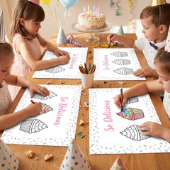 Colourful Sprinkles Colouring Placemats - 24 Pack