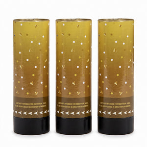 Gold Confetti Party Poppers - 3 Pack