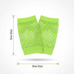 Black Short Fingerless Fishnet Gloves - Costume Accessory