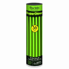 Green Glow Sticks - 8 Inch, 36-Pack