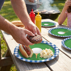 Golf-Themed 10.5" Disposable Paper Plates - 20 Pack