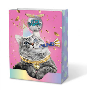 Let's Pawty Large Gift Bag - Matte Finish