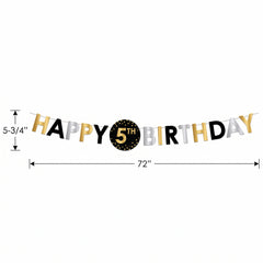 Add an Age Confetti Wishes Happy Birthday Banner
