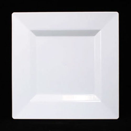 8 In. White Square Plates | 10 Count