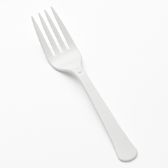 Heavyweight Silver Plastic Forks